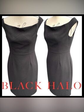Black Halo Black Sweetheart Neck Sleeveless Pencil Dress (6)